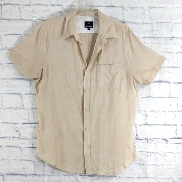 🎟️BOGO FREE🎟️ Ben Sherman Shirt Original Button Down Short Sleeve Sz L - Picture 1 of 4